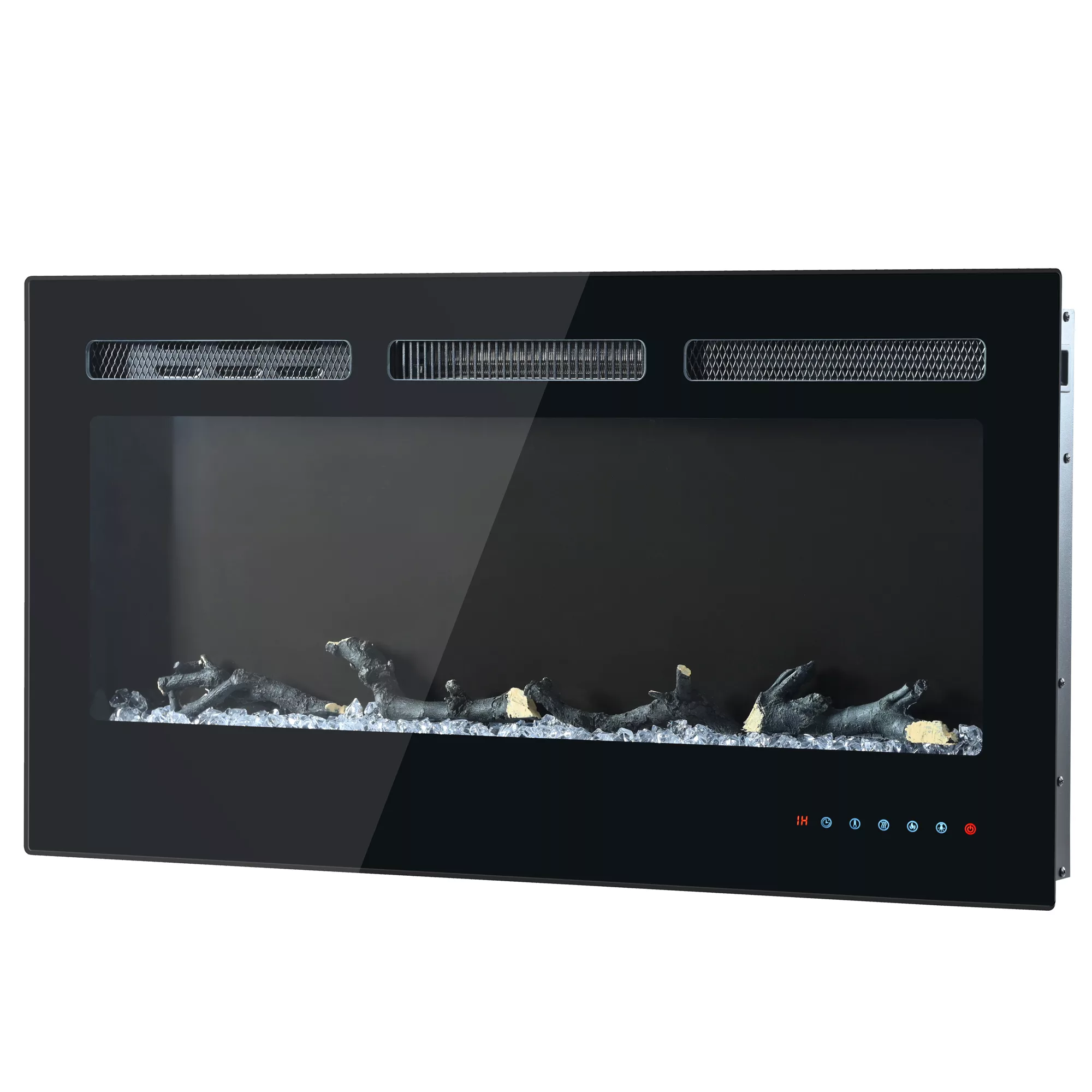 Wand- und Einbau-Elektrokamin, Fernbedienung & Touchscreen, 132×46,5×12 cm, günstig online kaufen