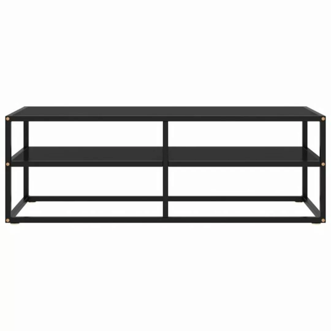 vidaXL TV-Schrank TV-Schrank Schwarz mit schwarzem Glas 120x40x40 cm Lowboa günstig online kaufen