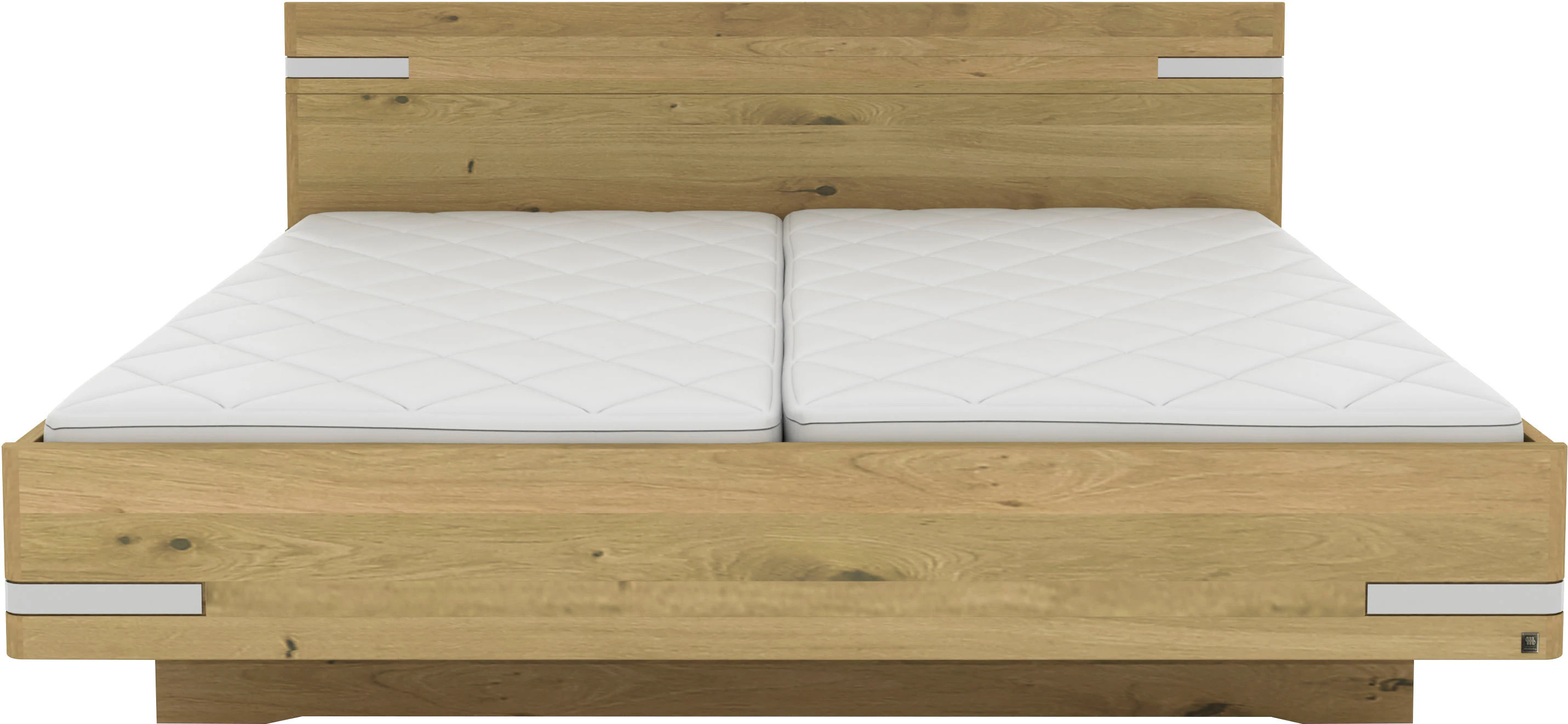 Musterring Holzbett "Savona, Bettgestell, Bettrahmen, teilmassiv Bianco-Eic günstig online kaufen