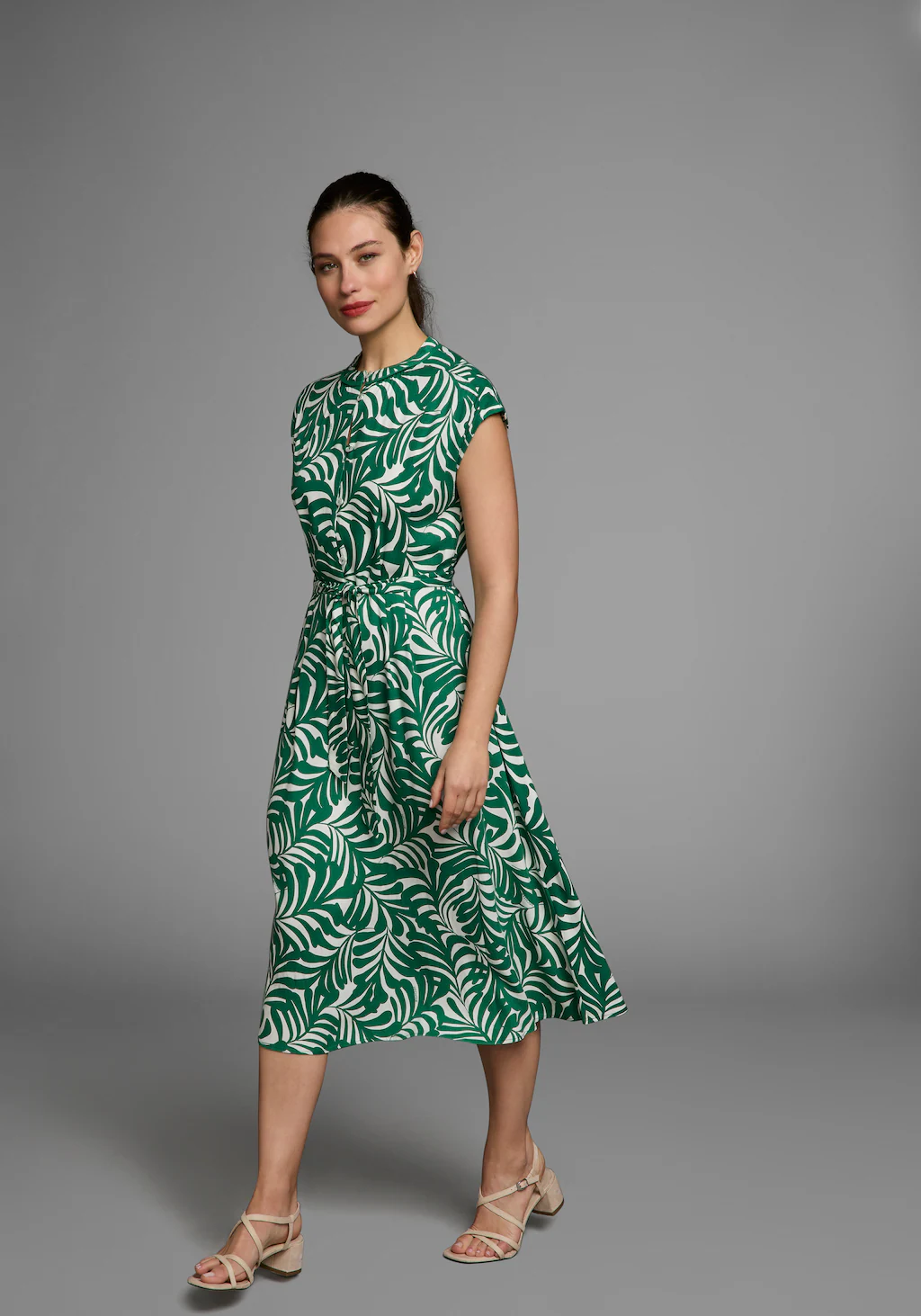 HECHTER PARIS Midikleid, mit Knopfleiste und Bindetaille günstig online kaufen