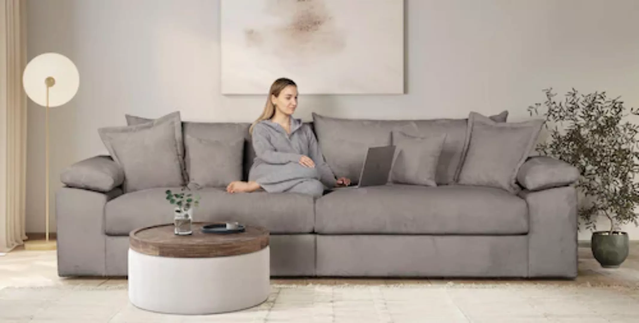 Home affaire Big-Sofa "Soft&Cosy XXL - Breite 303 cm", Mega-Sofa, in Cord, günstig online kaufen