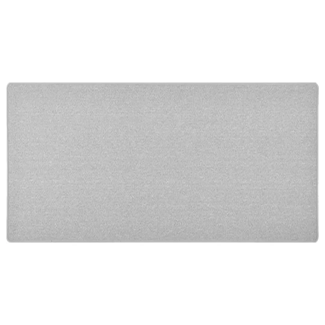 vidaXL Teppich Teppichläufer Hellgrau 80x150 cm, günstig online kaufen