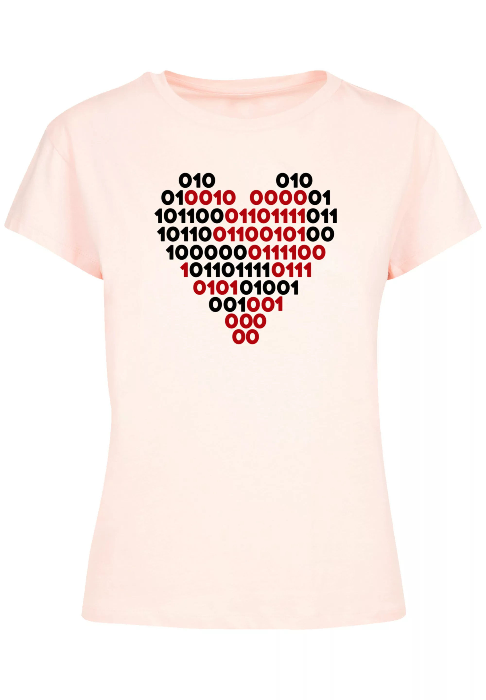 F4NT4STIC T-Shirt "I love you 01001001 Binary Code Herz Valentinstag", Prem günstig online kaufen