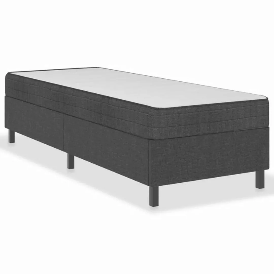 vidaXL Bettgestell Boxspringbett Dunkelgrau Stoff 90x200 cm Einzelbett Bett günstig online kaufen