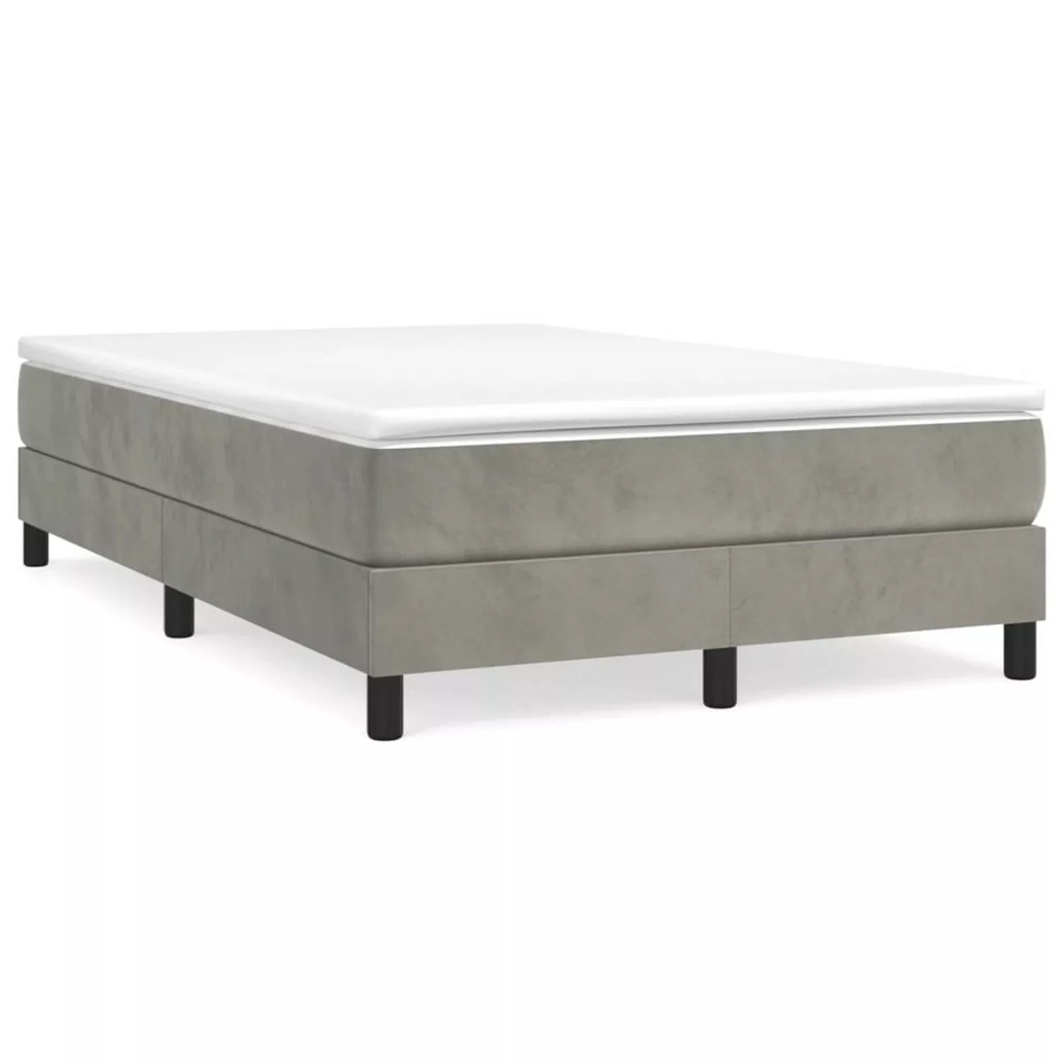 vidaXL Boxspringbett mit Matratze Dunkelgrau 120x200 cm Samt1396286 günstig online kaufen