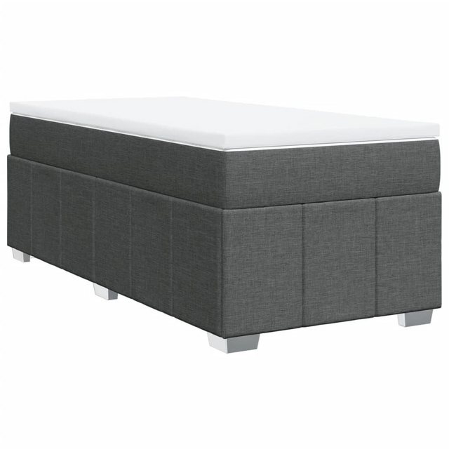 vidaXL Bettgestell Boxspringbett mit Matratze Dunkelgrau 90x200 cm Stoff Be günstig online kaufen