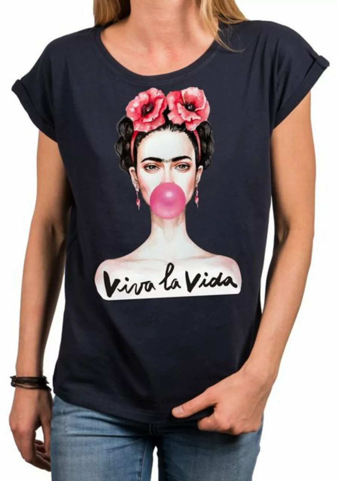 MAKAYA Print-Shirt Damen Fridas Fashion Top Modische Sommer Oberteile Bekle günstig online kaufen