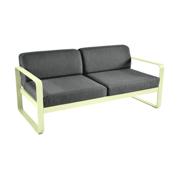 Bellevie Lounge-Sofa 2-Sitzer A6 Zitronensorbet A3 Graphitgrau günstig online kaufen