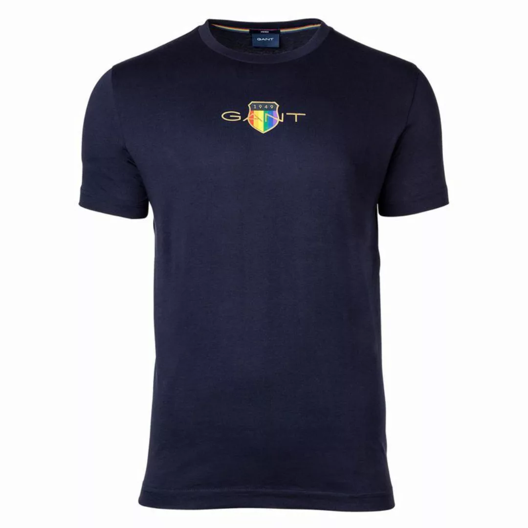 GANT Herren T-Shirt - PRIDE., Rundhals, Baumwolle, kurzarm Blau XL günstig online kaufen