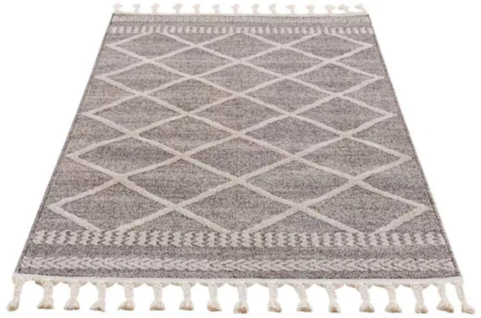 Carpet City Teppich »Art 2645«, rechteckig, Kurzflor, mit Kettfäden, Rauten günstig online kaufen