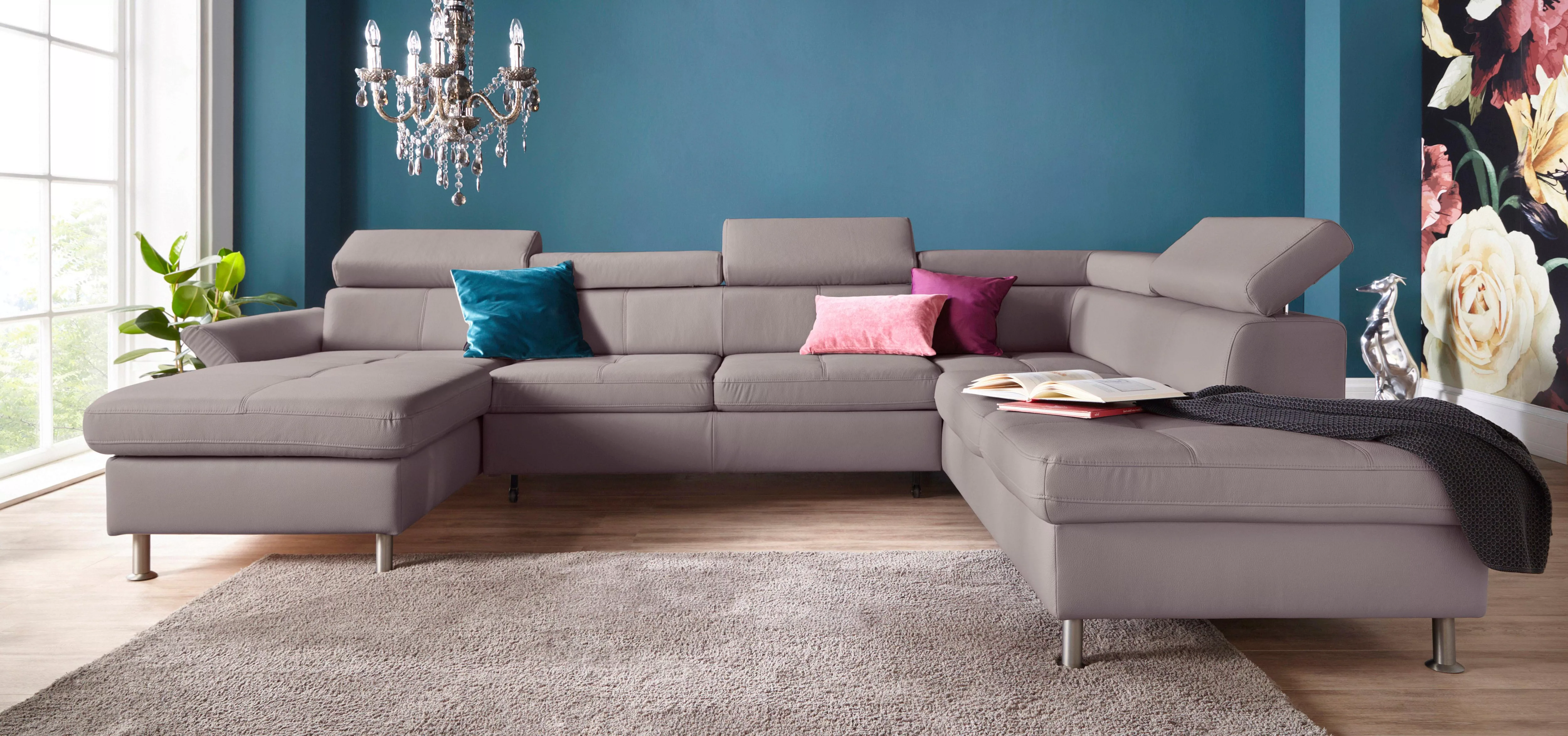 exxpo - sofa fashion Wohnlandschaft "Maretto, U-Form", inkl. Kopf- bzw. Rüc günstig online kaufen