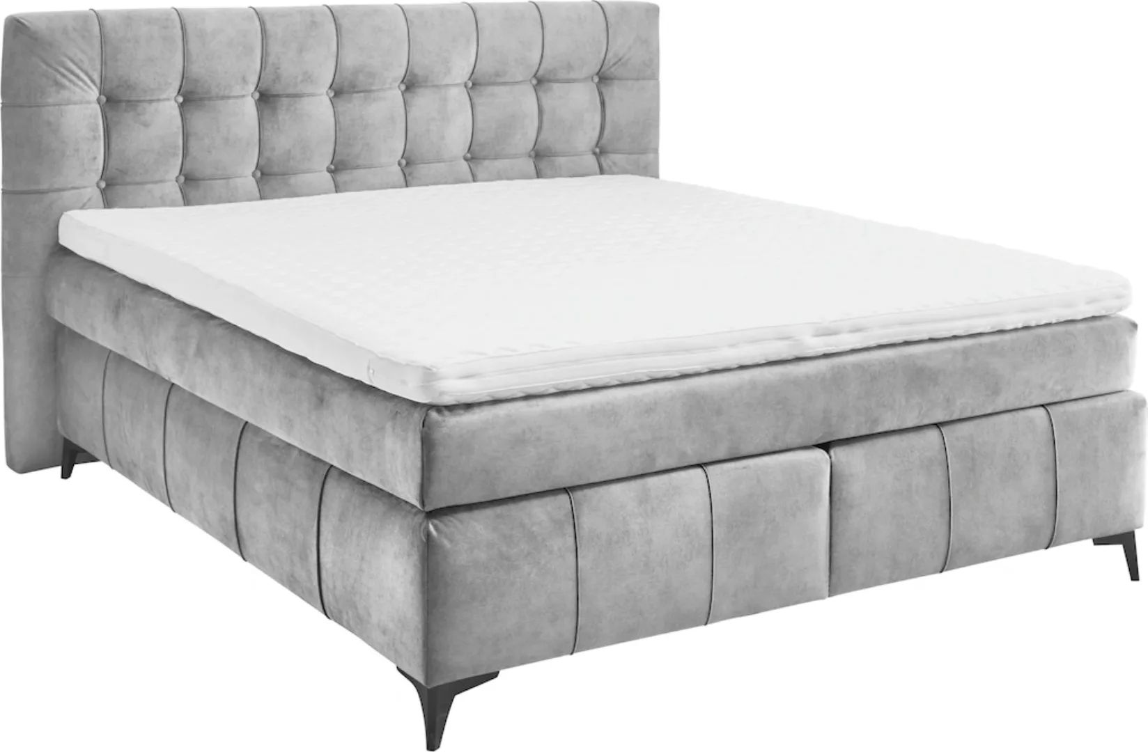 ED EXCITING DESIGN Boxspringbett "Oregon", inkl. Duo-Matratze - Kokosmatte, günstig online kaufen