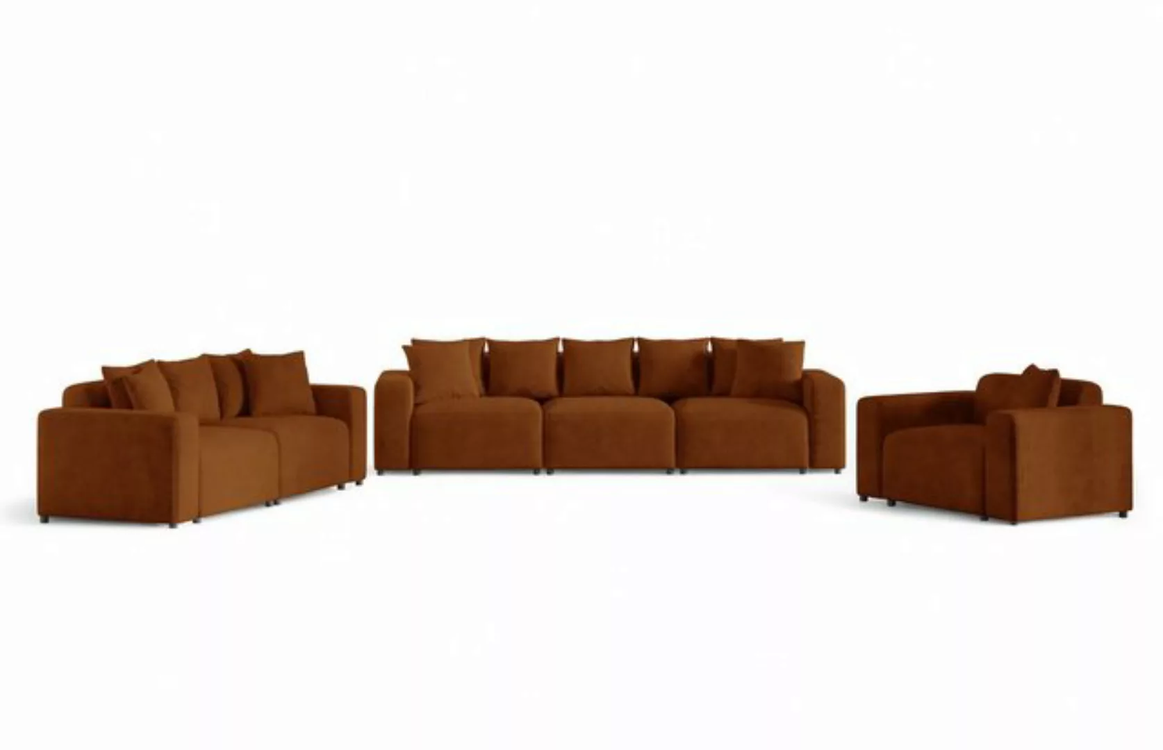 Fun Möbel Polstergarnitur Sofa-Set Designersofa MEGAN 3-2-1 Sofagarnitur in günstig online kaufen