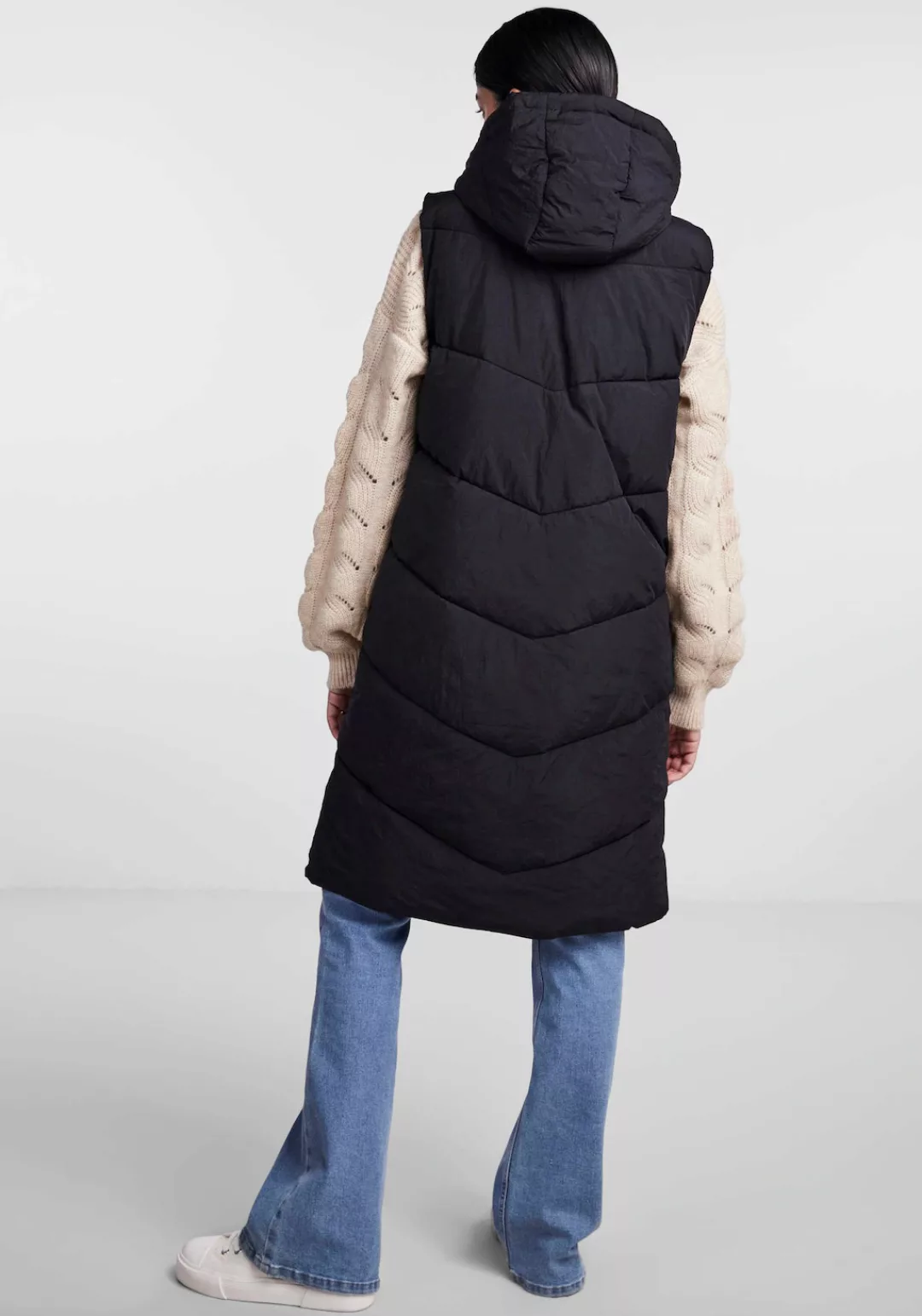 pieces Steppweste PCJAMILLA LONG PUFFER VEST günstig online kaufen