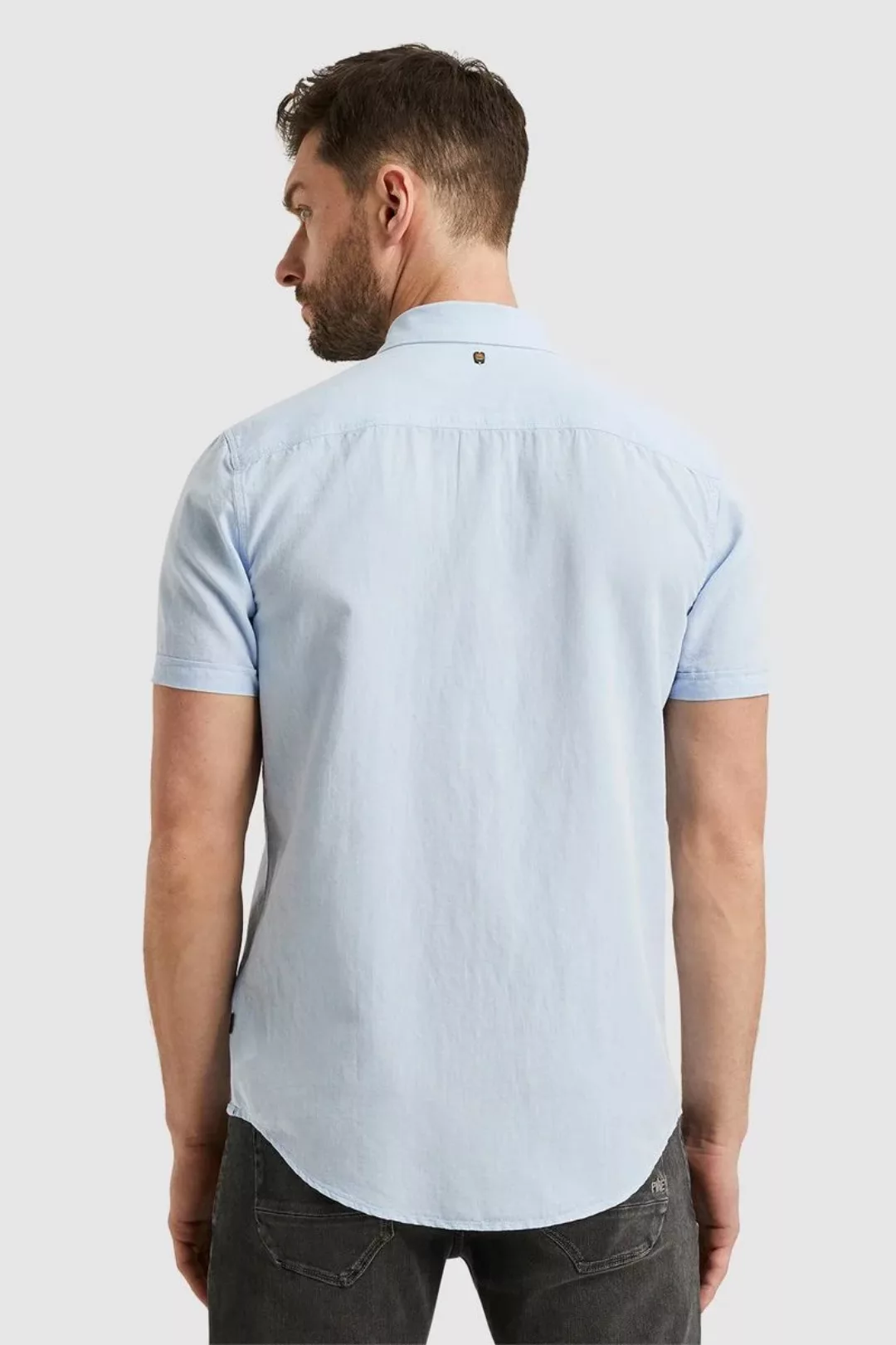 PME Legend Short Sleeve Hemd Leinen Blau - Größe L günstig online kaufen