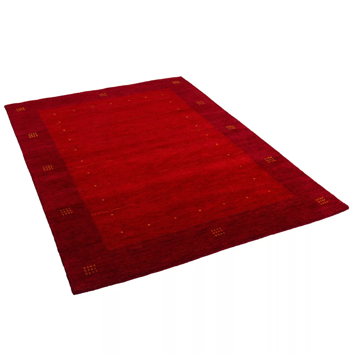 Pergamon Natur Teppich Indo Gabbeh Indira Bordüre Rot 70x140cm günstig online kaufen