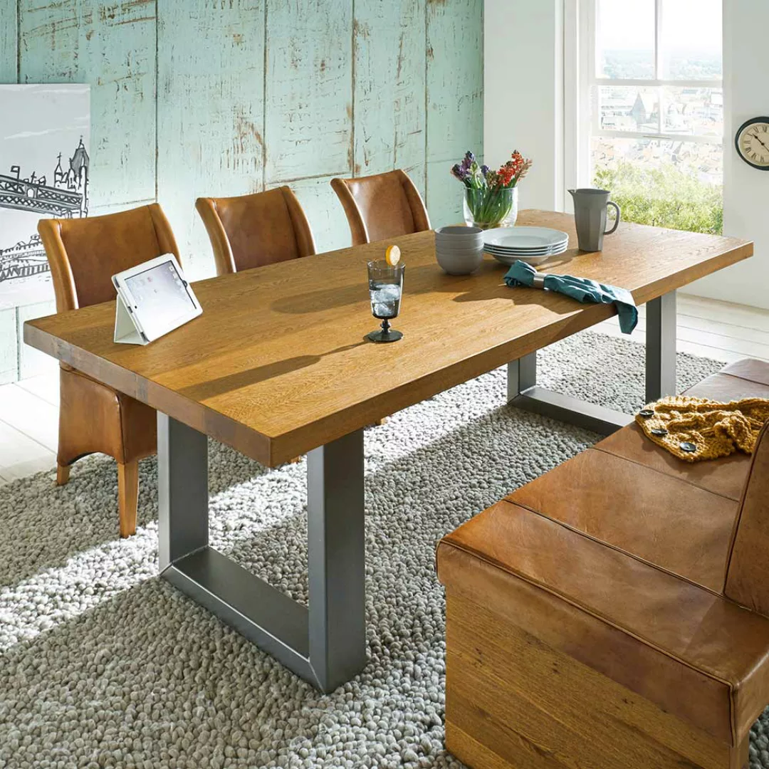Esszimmertisch aus Eiche Massivholz geölt modern günstig online kaufen