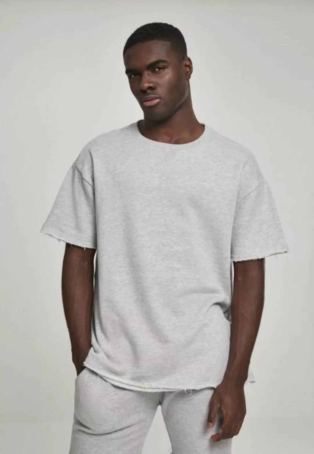 Urban Classics T-Shirt Herren HERRINGBONE TERRY TEE TB2709 Grau Light Grey günstig online kaufen
