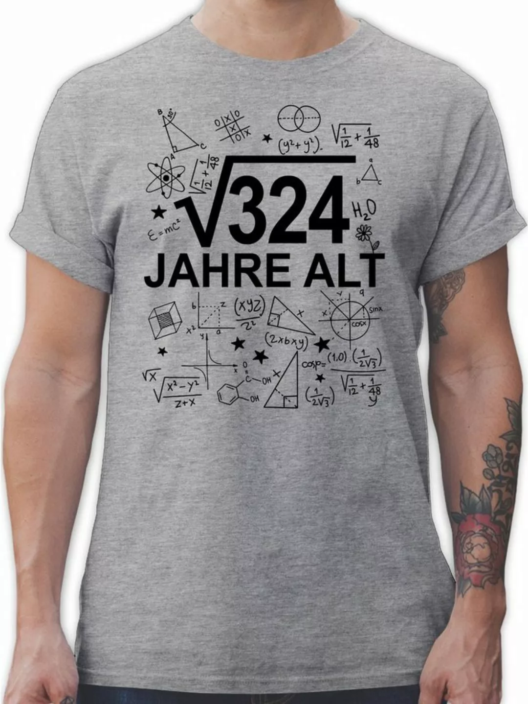 Shirtracer T-Shirt (Wurzel 324) Achtzehn Jahre alt schwarz 18. Geburtstag günstig online kaufen