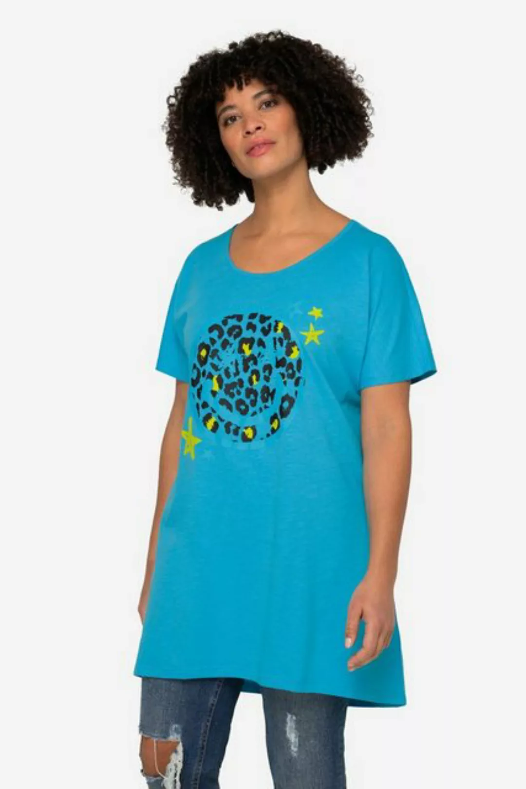Angel of Style Rundhalsshirt T-Shirt oversized Smiley Rundhals Halbarm günstig online kaufen