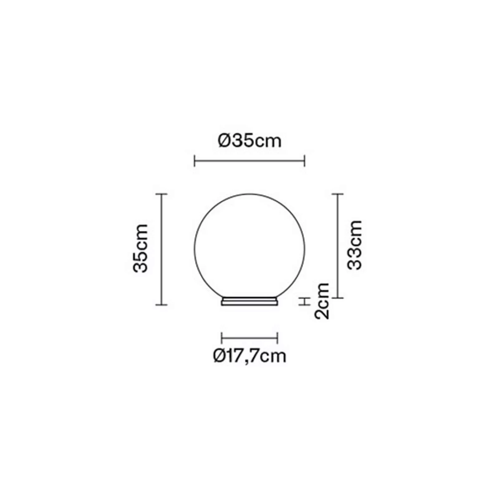 Fabbian Lumi Sfera Tischleuchte, liegend, Ø 35 cm günstig online kaufen