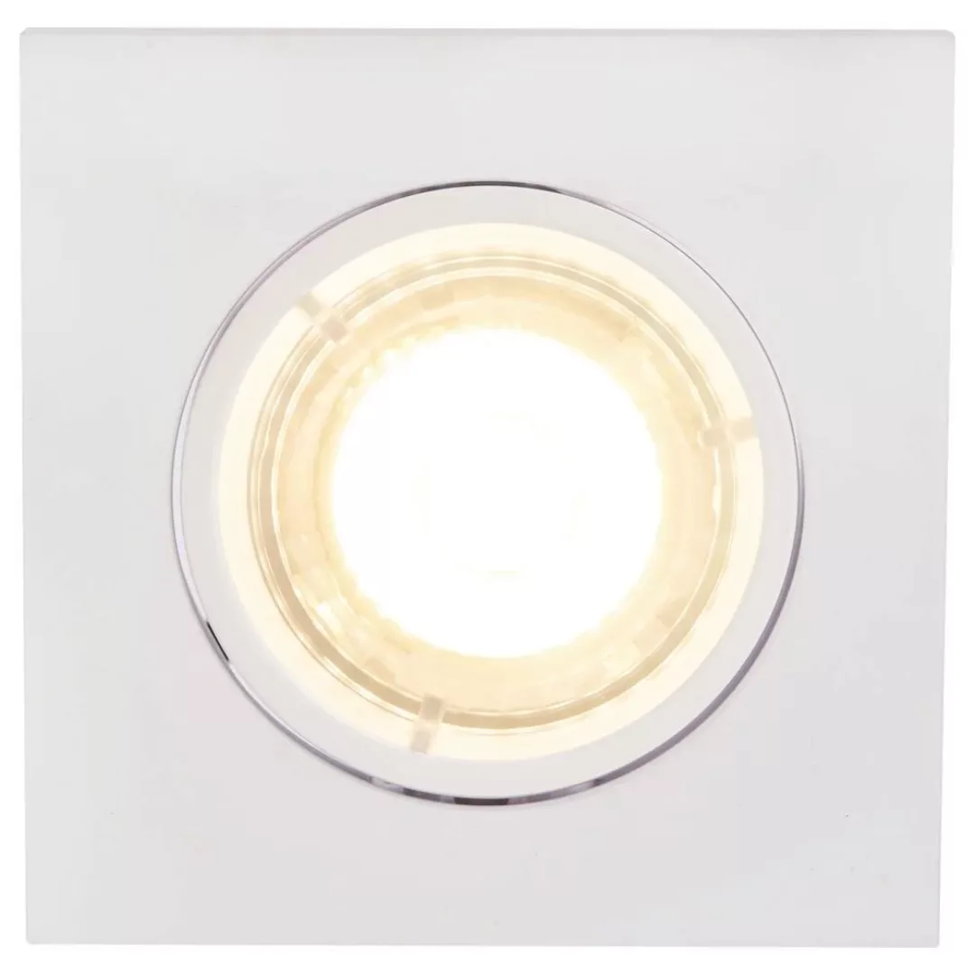 LED Einbaustrahler Carina in Weiß GU10 3x5W 345lm eckig schwenkbar günstig online kaufen