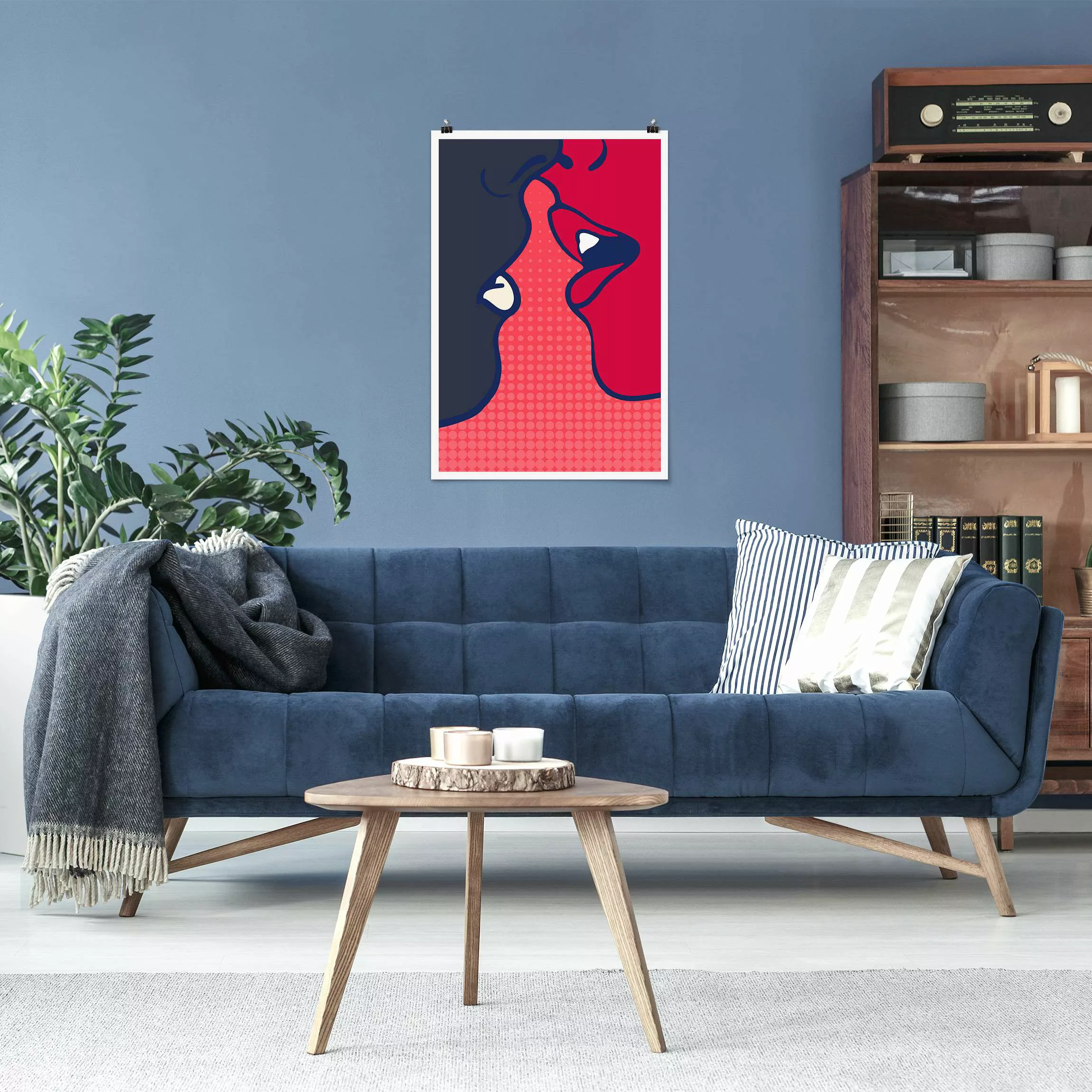 Poster Pop Art Kiss günstig online kaufen