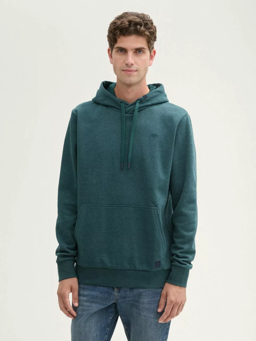 TOM TAILOR Sweatshirt Hoodie in Melange Optik günstig online kaufen