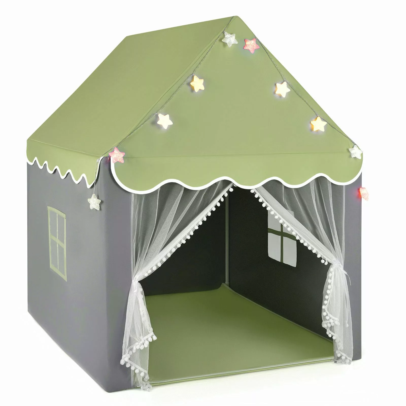 KOMFOTTEU Spielzelt Kinderhauszelt mit Netzfenster, für günstig online kaufen