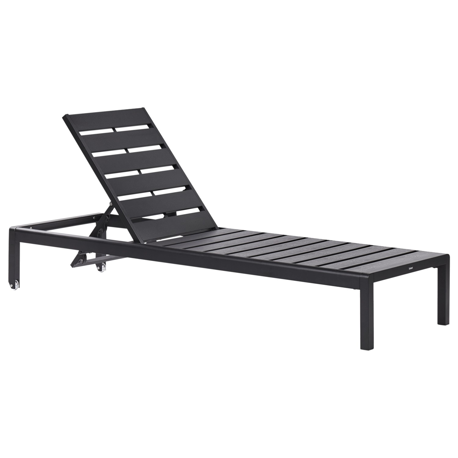 Beliani Gartenliege Schwarz 198x64x29 günstig online kaufen