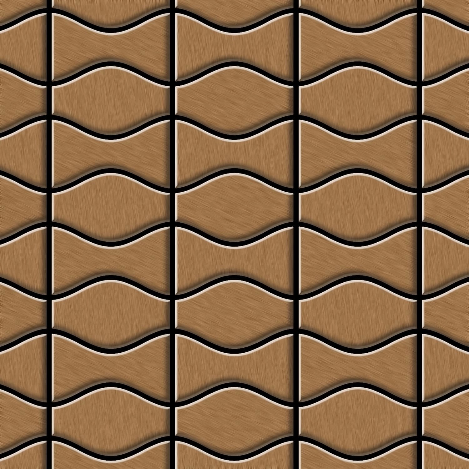ALLOY Mosaik Fliese Massiv Metall Titan Gebürstet Kupfer 1,6mm Kismet & Kar günstig online kaufen