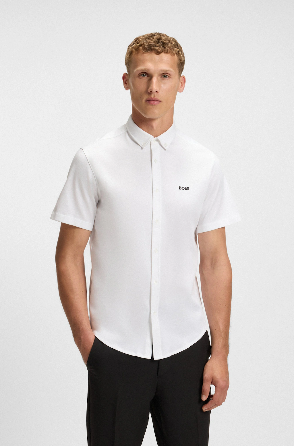 BOSS GREEN Kurzarmhemd "B Motion S", softe Baumwolle, Vier-Wege-Stretch, kn günstig online kaufen