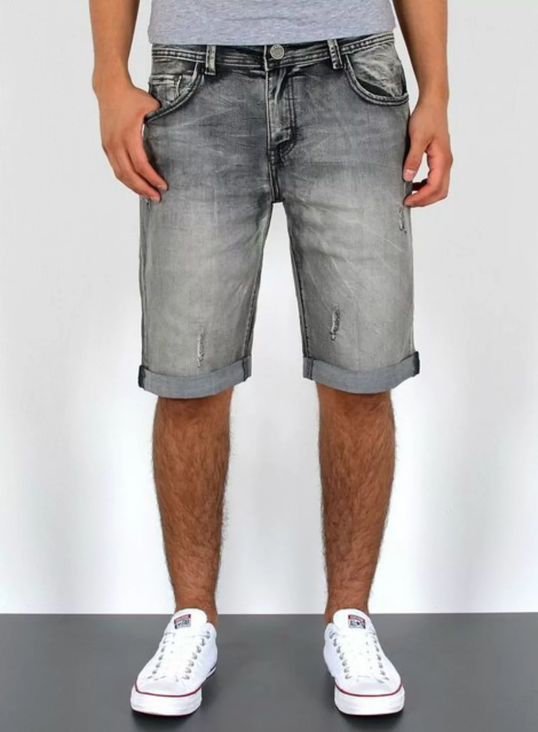 ESRA Jeansshorts Herren Sommerhose Jeans Shorts Herren Jeans-Shorts Stretch günstig online kaufen