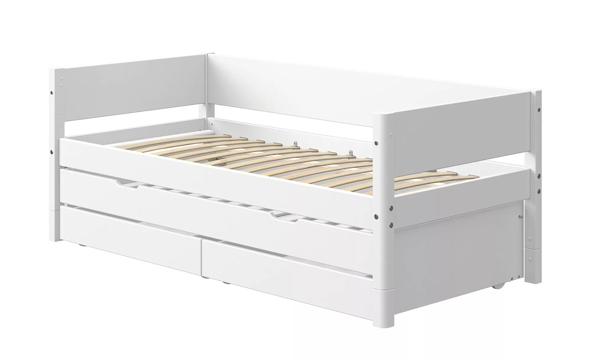 FLEXA Bett mit Ausziehbett und 2 Schubkästen  Flexa White ¦ weiß ¦ Maße (cm günstig online kaufen