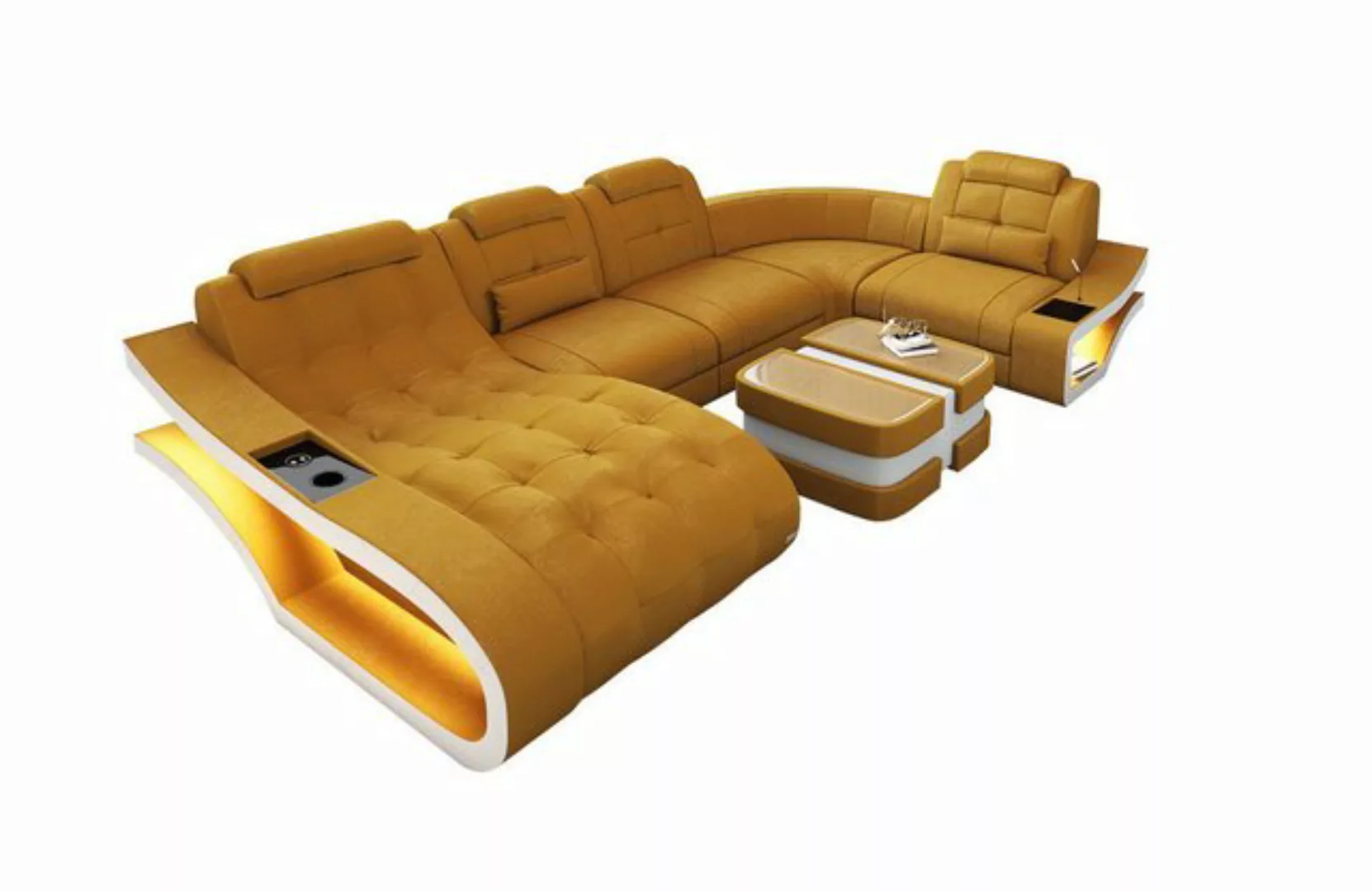 Sofa Dreams Wohnlandschaft Polster Stoff Sofa Elegante A - U Form Stoffsofa günstig online kaufen