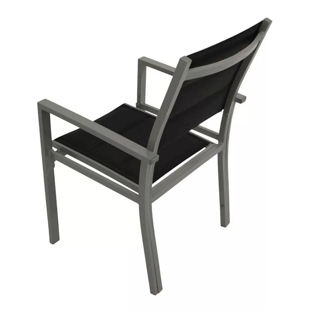 Outdoor Stühle leicht aus Aluminium gepolsterter Rückenlehne (2er Set) günstig online kaufen