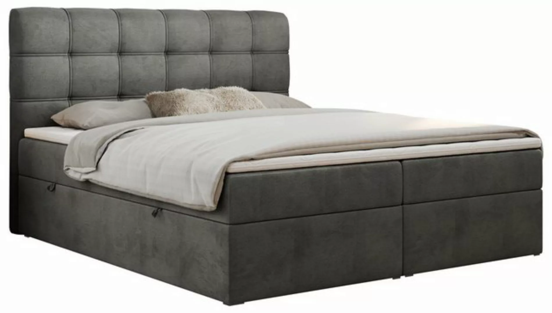 DB-Möbel Boxspringbett ''FASTER" Doppelbett mit zwei Bettkasten -Velvet Sto günstig online kaufen