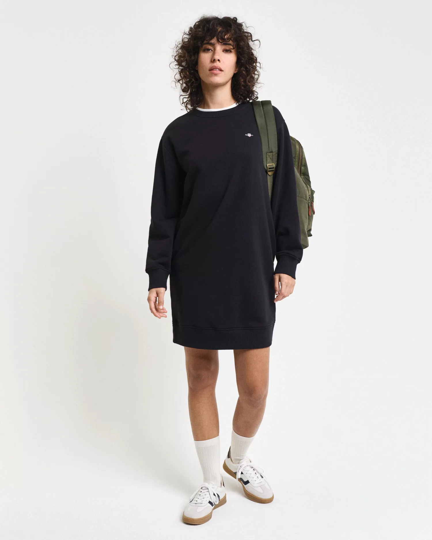 Gant Sweatkleid "SHIELD C-NECK SWEAT DRESS", Shield Sweatkleid mit Rundhals günstig online kaufen