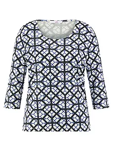 Rundhals-Shirt 3/4-Arm Emilia Lay weiss günstig online kaufen