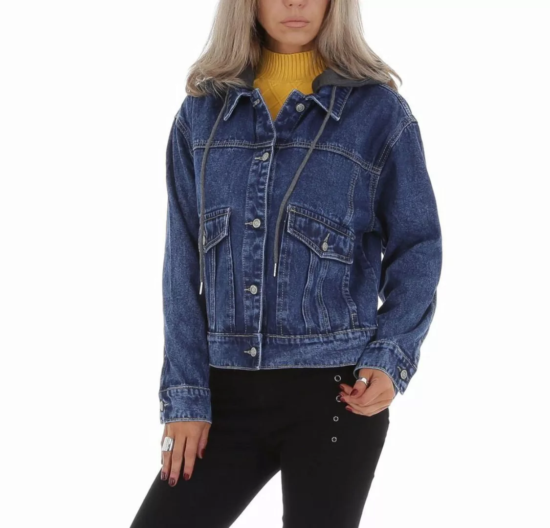 Ital-Design Jeansjacke Damen Freizeit Kapuze (abnehmbar) Jeansjacke in Blau günstig online kaufen