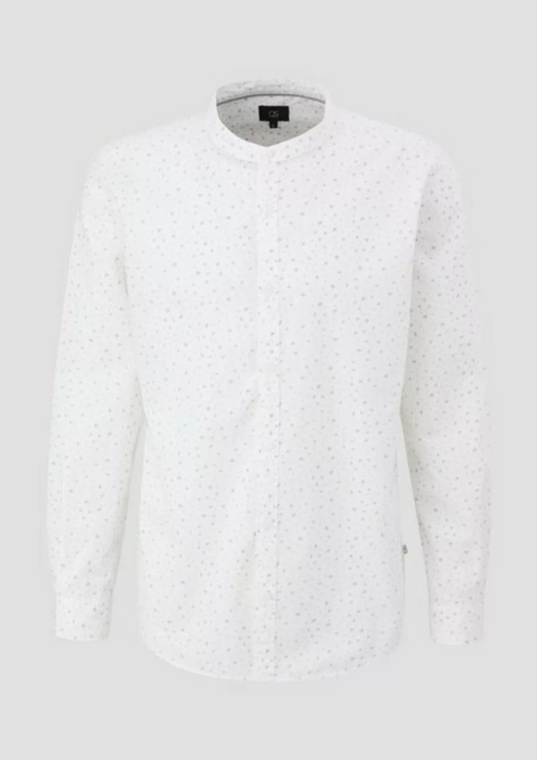 QS Langarmhemd Baumwollhemd mit All-over-Print günstig online kaufen