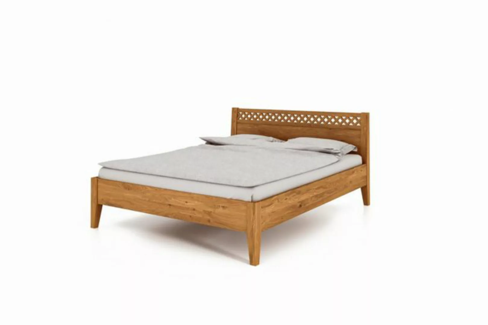 Natur24 Bett Bett Sydo 3 Sonderlänge 180x220 Wildeiche Holzkopfteil und Hol günstig online kaufen