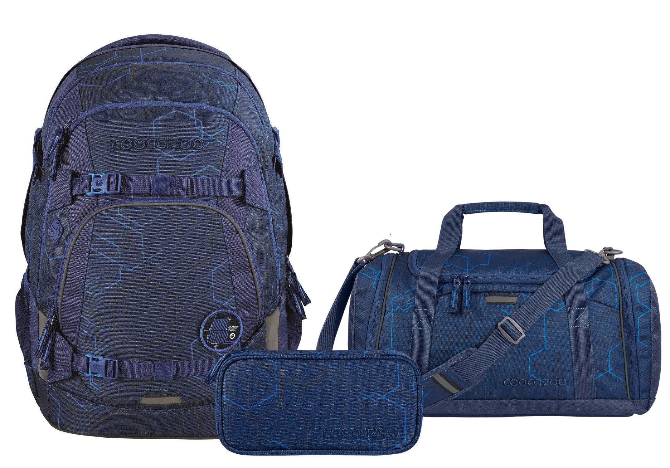 coocazoo Schulranzen Schulrucksack-Set MATE Blue Motion günstig online kaufen