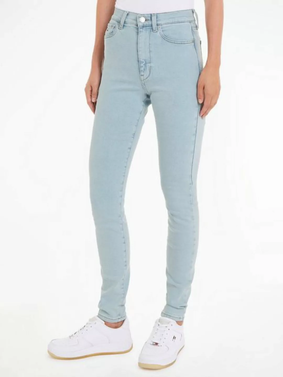 Tommy Jeans Bequeme Jeans Sylvia Skinny Slim Jeans Hohe Leibhöhe mit Lederm günstig online kaufen