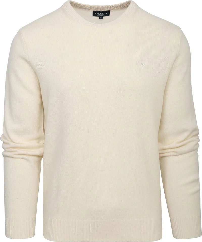 Hackett Lammwoll Pullover Ecru - Größe XL günstig online kaufen