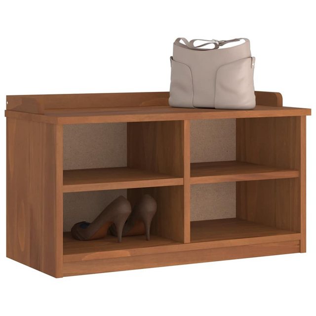 vidaXL Schuhschrank Flurbank SANDNES 87x40x50 cm Massivholz Kiefer günstig online kaufen