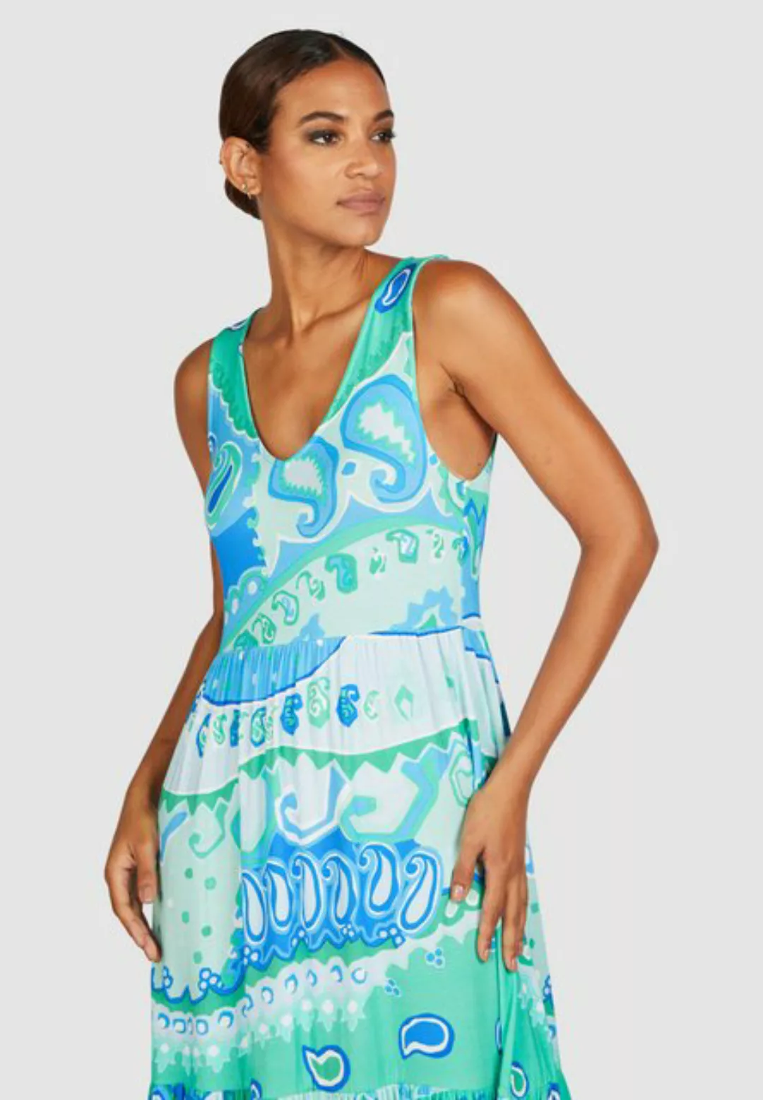 MARC AUREL Jerseykleid mit Tropical-Print günstig online kaufen