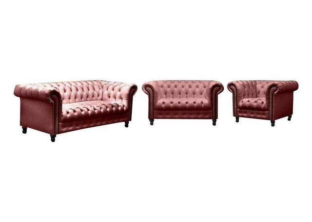 Xlmoebel Sofa Chesterfield Sofagarnitur 3-2-1 Sitzer Design Wohnzimmer Möbe günstig online kaufen