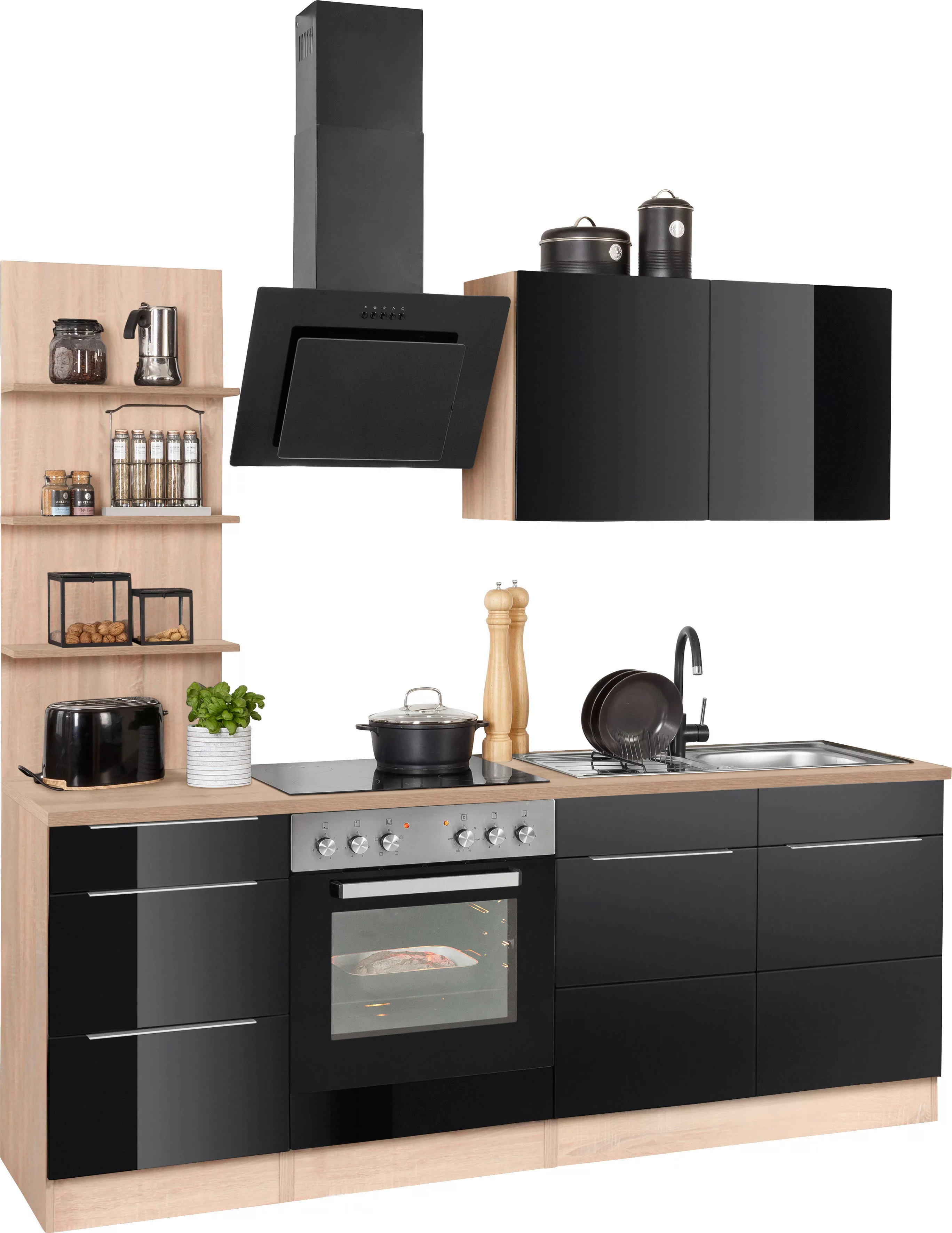 KOCHSTATION Küchenzeile "KS-Brindisi", mit E-Geräten, Breite 210 cm günstig online kaufen
