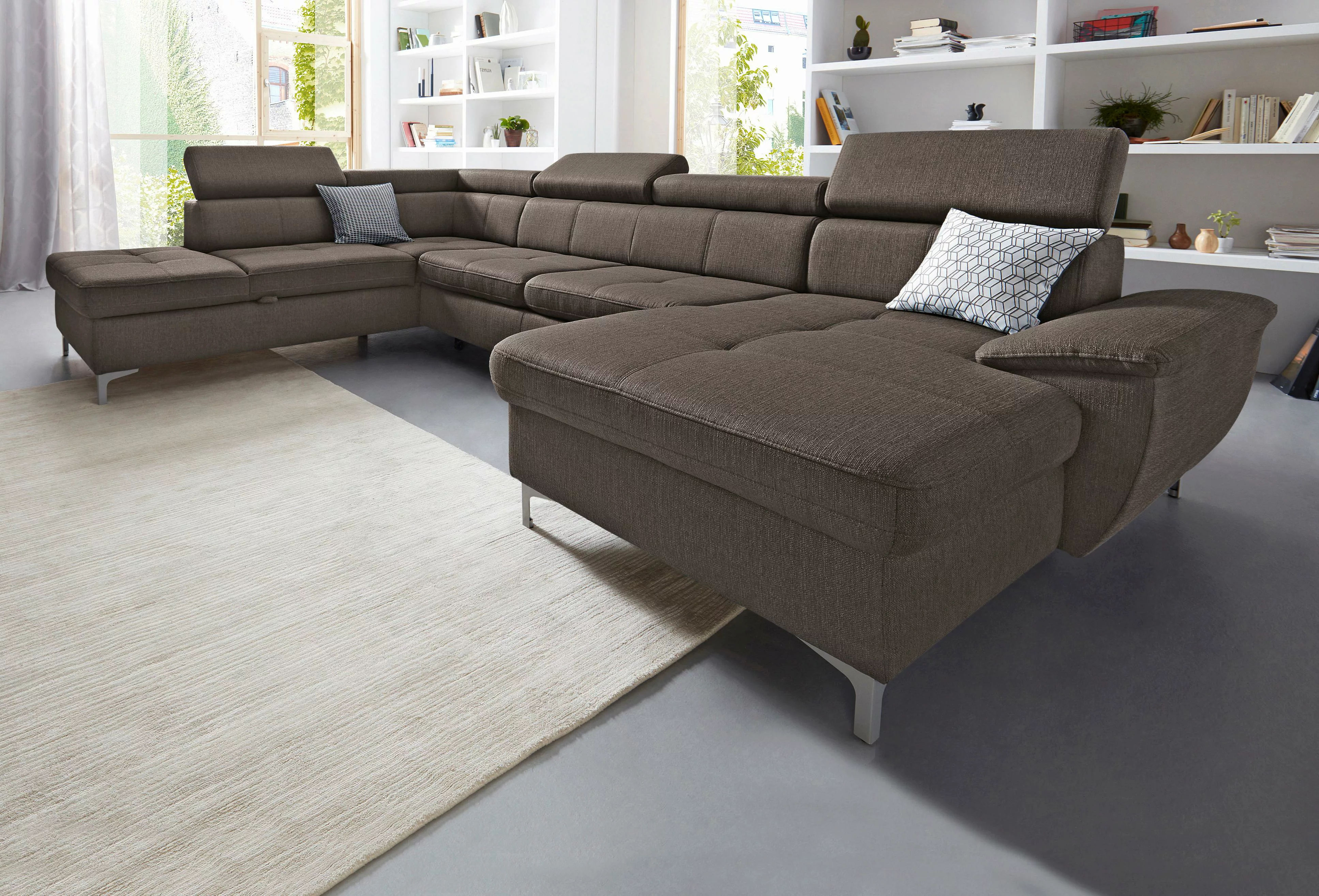 exxpo - sofa fashion Wohnlandschaft »Croma, U-Form«, wahlweise mit Bettfunk günstig online kaufen